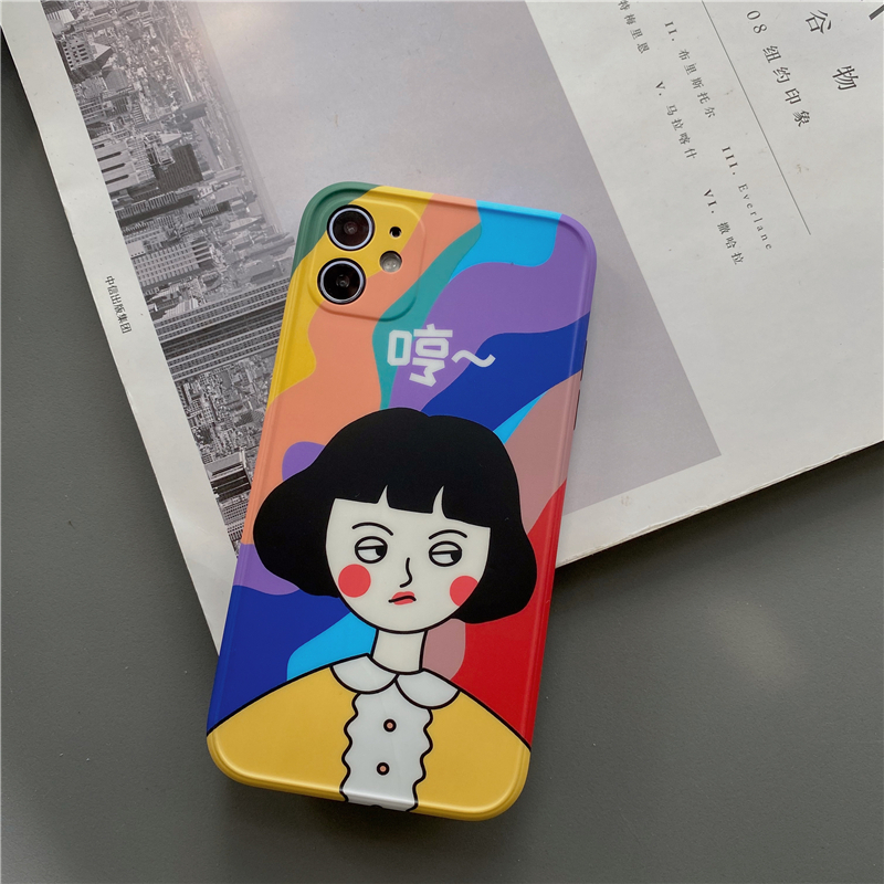 Cute case for iphone12mini drop resistant protective silicone back cover, Photo color girl
Cute case for iphone12mini drop resistant protective silicone back cover, Photo color girl