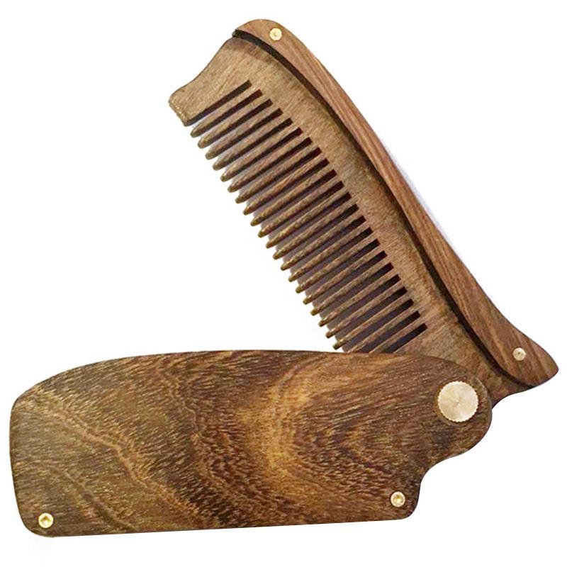Black Gold Sandalwood Men'S Folding Comb Portable Wooden Comb Sandalwood Beard Shape
Black Gold Sandalwood Men'S Folding Comb Portable Wooden Comb Sandalwood Beard Shape