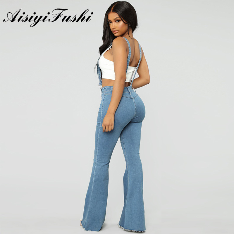 AISIYIFUSHI Womens Bell Bottom Jeans Plus Size Mid Waist White Jeans Woman Long Flared Pants Womens Winter White Jeans Stretch 201012