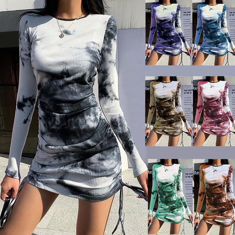 Women's Long Sleeve Sweater Dress Women's Tie Dye Shirring Casual Autumn and Winter Dress O-Neck Tight Knit, Black
Women's Long Sleeve Sweater Dress Women's Tie Dye Shirring Casual Autumn and Winter Dress O-Neck Tight Knit, Black