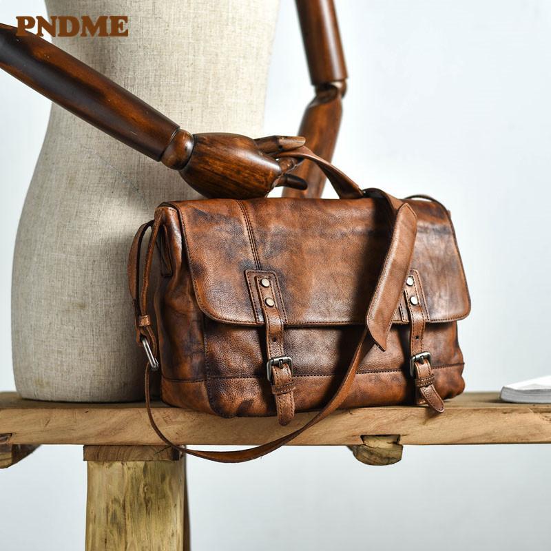 PNDME vintage luxury genuine leather men's briefcase casual high-quality soft natural real cowhide laptop handbag messenger bags1, Black
PNDME vintage luxury genuine leather men's briefcase casual high-quality soft natural real cowhide laptop handbag messenger bags1, Black
