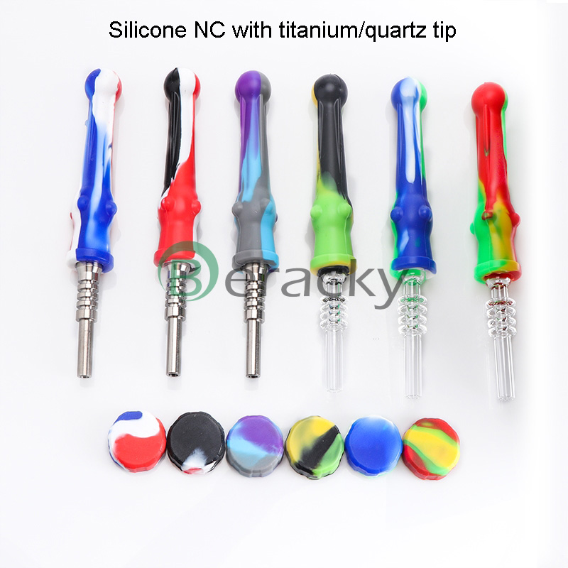 Silicone NC With Titanium Tip/Quartz Tip Food Grade Silicone Dab NC Portable Smoking Accessories For Wax Dab Oil Rig Water Pipes
Silicone NC With Titanium Tip/Quartz Tip Food Grade Silicone Dab NC Portable Smoking Accessories For Wax Dab Oil Rig Water Pipes