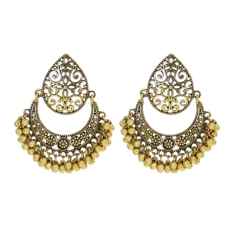 Women Vintage Earrings 2021 Ethnic Hollow Flower Gypsy GoldBell Dangle Jhumka Earrings Jewelry Trible Earring Accessories
Women Vintage Earrings 2021 Ethnic Hollow Flower Gypsy GoldBell Dangle Jhumka Earrings Jewelry Trible Earring Accessories