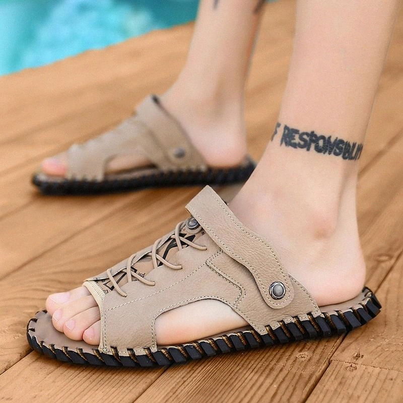 Mens genuine leather Sandals outdoor High Quality Men's Garden Shoes Summer Sandals Breathable shoes Lightweight big size 48 #ad5b, Black
Mens genuine leather Sandals outdoor High Quality Men's Garden Shoes Summer Sandals Breathable shoes Lightweight big size 48 #ad5b, Black