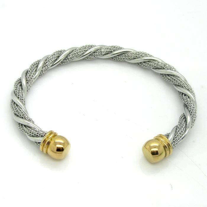 Fahion Women Twisted Reticular Bracelets Color Gold Stainless Steel Open Clasp Wire Mesh Chain Bangles Cuff Bracelets Jewelry1
Fahion Women Twisted Reticular Bracelets Color Gold Stainless Steel Open Clasp Wire Mesh Chain Bangles Cuff Bracelets Jewelry1