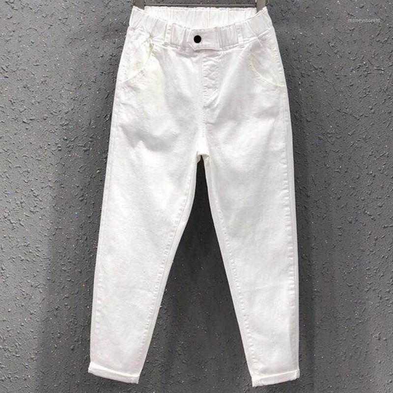 White Jeans Summer Autumn Women Jeans Elastic waist Loose Ladies Women's Washed Cotton Denim Harem Pants Trousers K4501, Creamy-white
White Jeans Summer Autumn Women Jeans Elastic waist Loose Ladies Women's Washed Cotton Denim Harem Pants Trousers K4501, Creamy-white