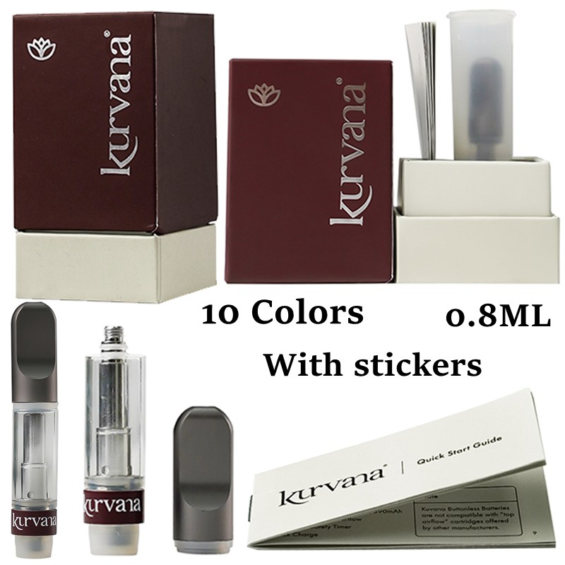 Kurvana No Leak Vape Cartridges Ceramic Coil Vapes 510 Thread 10 Colors With Stickers Empty Glass Thick Oil Carts Wax Packaging Cartridge
Kurvana No Leak Vape Cartridges Ceramic Coil Vapes 510 Thread 10 Colors With Stickers Empty Glass Thick Oil Carts Wax Packaging Cartridge