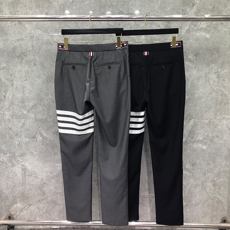 Wool Designer Men's Pants Classic 4-Bar Stipe Bussiness Casual Straight Fit Suit pants Luxury Brand Spring Formal High Quality Korean Style Trousers For Men, Blue
Wool Designer Men's Pants Classic 4-Bar Stipe Bussiness Casual Straight Fit Suit pants Luxury Brand Spring Formal High Quality Korean Style Trousers For Men, Blue
