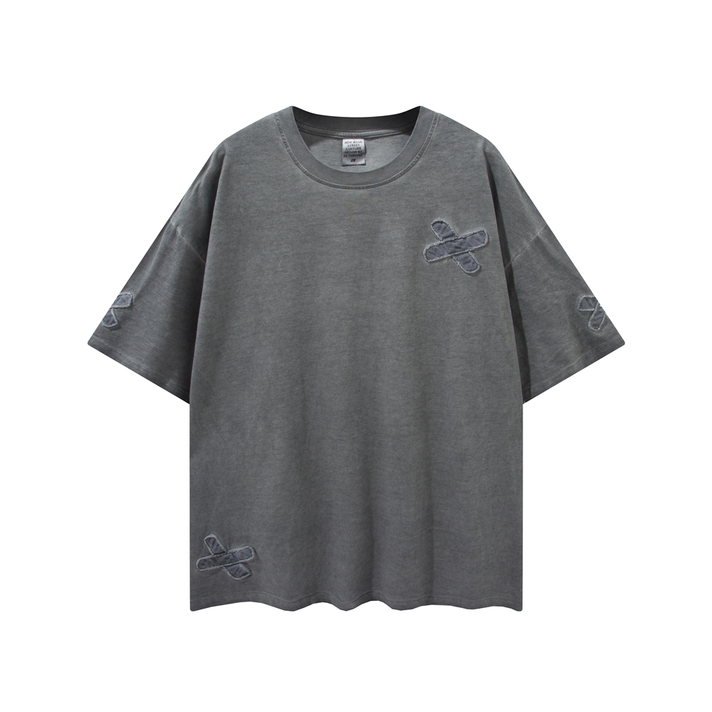 Dark Grey Patchwork Vintage Cotton T-shirt Relaxed fit Short Sleeve Raglan Tops Hip Hop Tee Streetwear, White;black
Dark Grey Patchwork Vintage Cotton T-shirt Relaxed fit Short Sleeve Raglan Tops Hip Hop Tee Streetwear, White;black