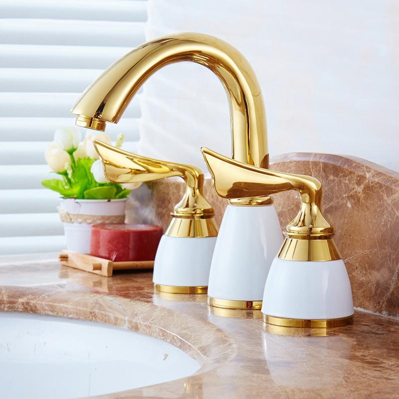 2 Colors 3 holes golden Brass Deck Mounted Bathroom Mixer Tap Bath Basin Sink Vanity Faucet Water tap bath faucets1
2 Colors 3 holes golden Brass Deck Mounted Bathroom Mixer Tap Bath Basin Sink Vanity Faucet Water tap bath faucets1