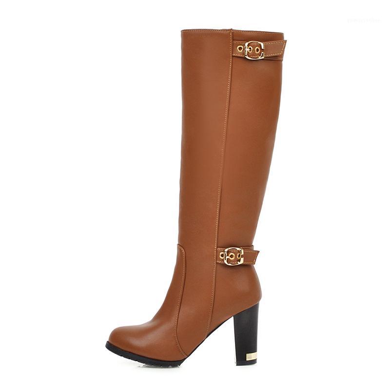 Street round toe riding boots woman fashion buckle strap zipper gray brown black thick high heel knee-high boots women's shoes1, Gray winter
Street round toe riding boots woman fashion buckle strap zipper gray brown black thick high heel knee-high boots women's shoes1, Gray winter