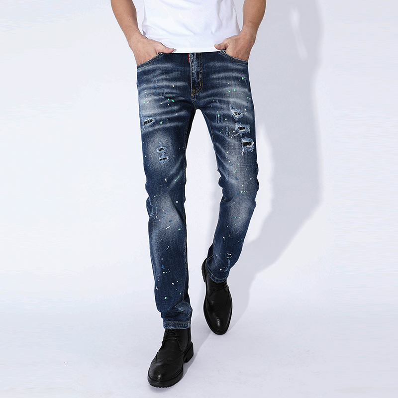 2021 New Jeans for Ripped Men Painted Thin Strain Pants Embroidered Hip Hip-hop Embroidery Blue Spring 2FPF
2021 New Jeans for Ripped Men Painted Thin Strain Pants Embroidered Hip Hip-hop Embroidery Blue Spring 2FPF