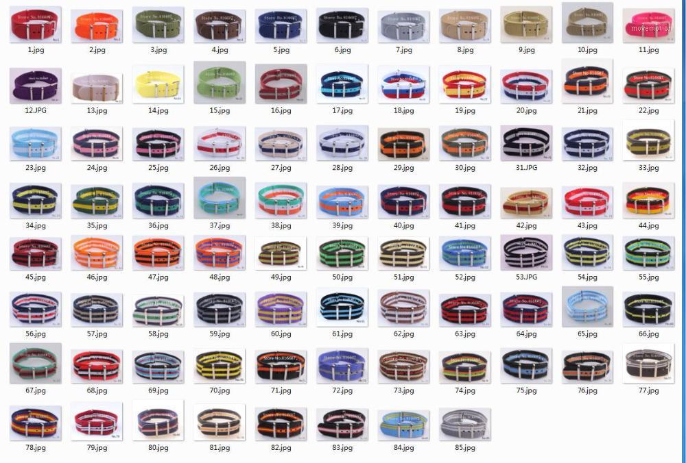 Wholesale-New! 85 colors -available 20MM High quality Nylon Watch band watch strap colorful fashion wach band 10PCS/Lot1
Wholesale-New! 85 colors -available 20MM High quality Nylon Watch band watch strap colorful fashion wach band 10PCS/Lot1