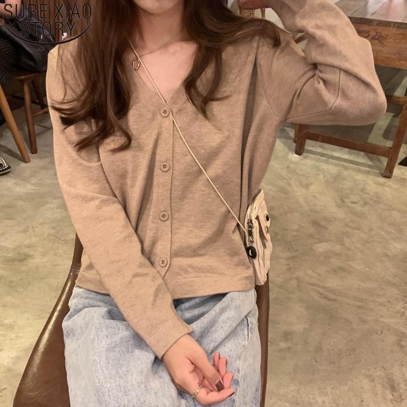 Solid Fashion 5 Colors Women Sweater Casual V-neck Cardigan Knitted Tops 2020 Autumn New Female Loose Sweet Short Sweaters 11753, White
Solid Fashion 5 Colors Women Sweater Casual V-neck Cardigan Knitted Tops 2020 Autumn New Female Loose Sweet Short Sweaters 11753, White