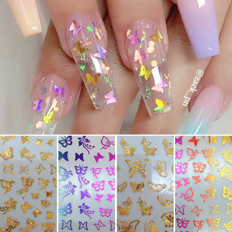 3D Nail Sticker Butterfly Transfer Beautiful Decals Decoration Nail Art Accessor