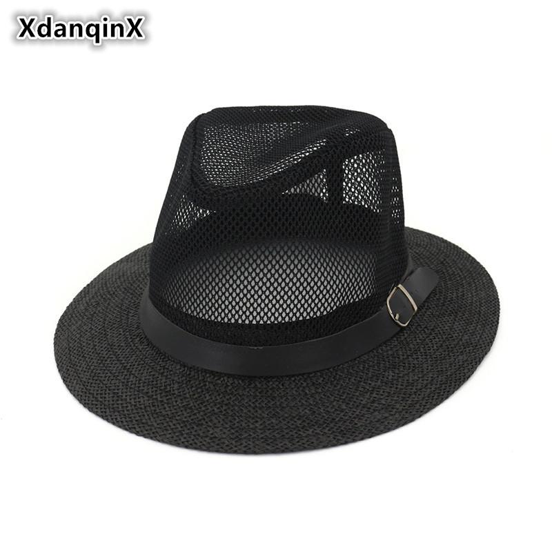 Wide Brim Hats XdanqinX Unisex Hollow Breathable Shade Straw Straight-edged Mesh Ventilation Fedoras Hat Simple Male Lady Couple Sunhat, White
Wide Brim Hats XdanqinX Unisex Hollow Breathable Shade Straw Straight-edged Mesh Ventilation Fedoras Hat Simple Male Lady Couple Sunhat, White