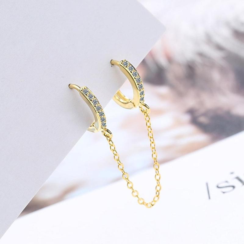 Fashion Double Piercing Mini Small Hoop Crystal 2 Hole Earring For Women Multicolor Tassel Chain Round Earrings jewelry
Fashion Double Piercing Mini Small Hoop Crystal 2 Hole Earring For Women Multicolor Tassel Chain Round Earrings jewelry
