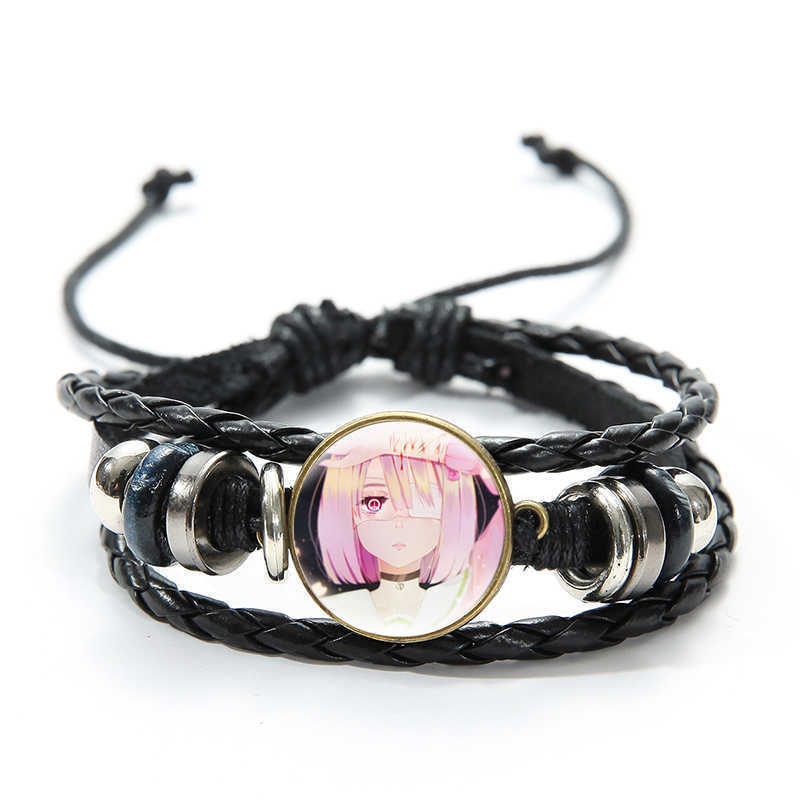 Cartoon Anime Magical Girl Site Leather Bracelets Bangles Asagiri Aya Figure Braided Beads Wristbands Unisex Jewelry classic bracelets, Golden;silver
Cartoon Anime Magical Girl Site Leather Bracelets Bangles Asagiri Aya Figure Braided Beads Wristbands Unisex Jewelry classic bracelets, Golden;silver