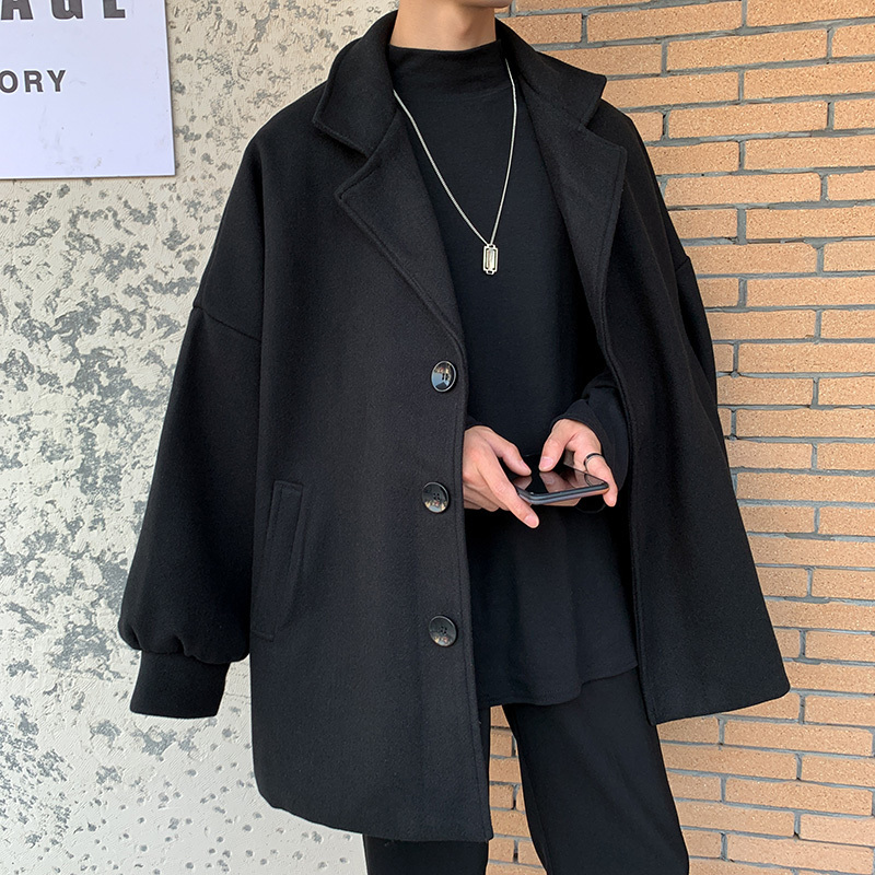 Business Fashion Casual Men Warm Thicken winter Wool Trench Woolen coat Slim Windbreaker Long Jacket Outwear Plus Size M-2XL 201120