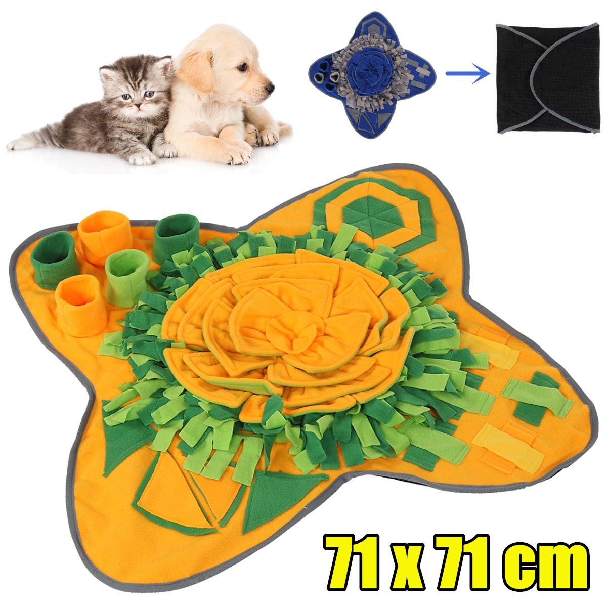 Pet Slowing Feeding Intelligence Mat Dogs Snuffle Mat Pet Leak Anti Choking Dog Training Blanket Nose Work Toy, White
Pet Slowing Feeding Intelligence Mat Dogs Snuffle Mat Pet Leak Anti Choking Dog Training Blanket Nose Work Toy, White