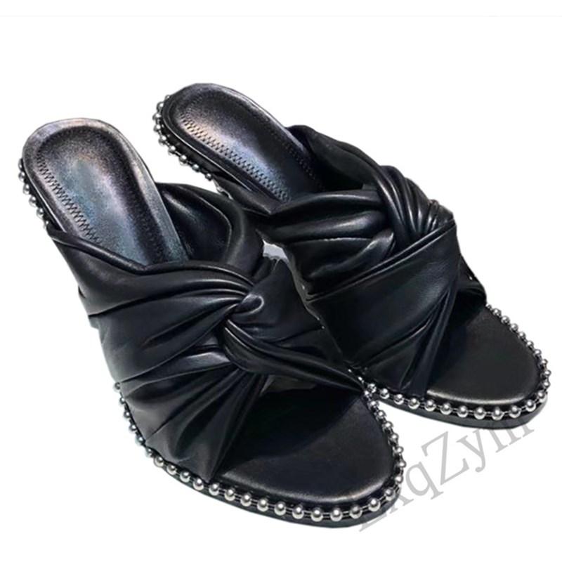 Popular Brand Design Open Toe Summer Women Slippers Metal Chain Decor High Quality Real Leather Sandals Ladies Party Heels, As show
Popular Brand Design Open Toe Summer Women Slippers Metal Chain Decor High Quality Real Leather Sandals Ladies Party Heels, As show
