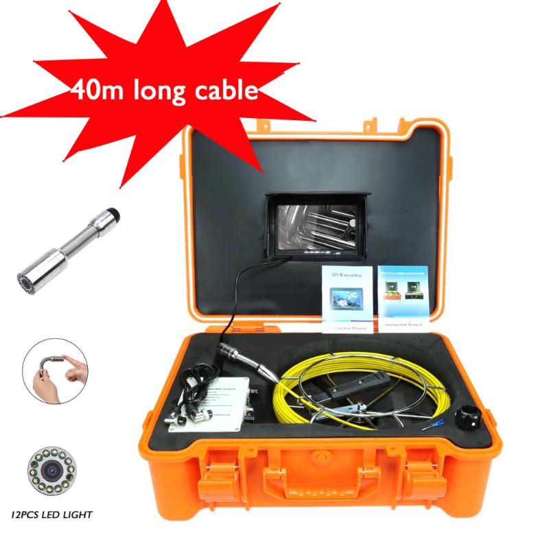 20m/40m Cable 7" Screen Pipe Inspection Video Camera 23MM Drain Sewer Pipeline Industrial Endoscope With DVR 12pcs Leds
20m/40m Cable 7" Screen Pipe Inspection Video Camera 23MM Drain Sewer Pipeline Industrial Endoscope With DVR 12pcs Leds