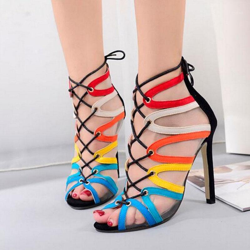 Fashion High Heeled Thin Heels Open Toe Lace Up High Heels Sandals Shoes Women Pumps Shoes Sexy Rainbow Zapatos Mujer Z1281
Fashion High Heeled Thin Heels Open Toe Lace Up High Heels Sandals Shoes Women Pumps Shoes Sexy Rainbow Zapatos Mujer Z1281