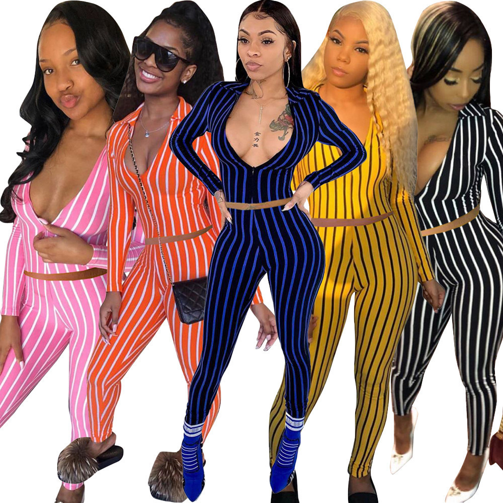 Women Tracksuit 2 Piece Set Slim Sexy Striped V-neck Zipper T Shirt Long Sleeve Top And Pants Ladies New Fashion Clubwear 5 Colours Dhl, Orange
Women Tracksuit 2 Piece Set Slim Sexy Striped V-neck Zipper T Shirt Long Sleeve Top And Pants Ladies New Fashion Clubwear 5 Colours Dhl, Orange