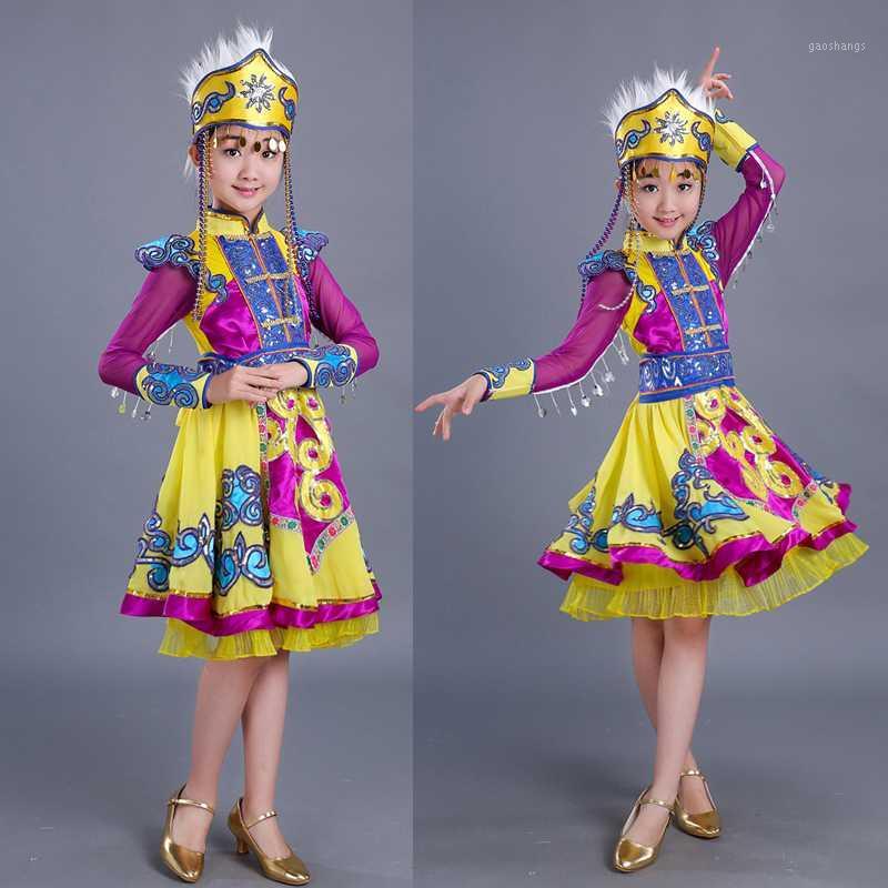 Yellow Children Mongolia Dress for Stage Chinese National Costumes Girls Hmong Dance Clothing Kids Traditional Dance wear Outfit1
Yellow Children Mongolia Dress for Stage Chinese National Costumes Girls Hmong Dance Clothing Kids Traditional Dance wear Outfit1