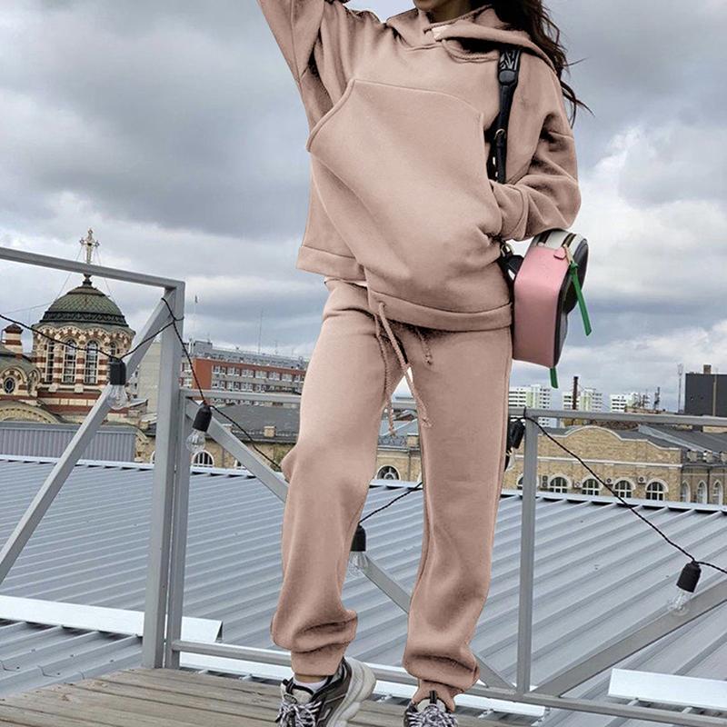Female Solid Color Thicken Leisure Sports Keep Warm Fleece Winter Hooded Sweatshirt Suits Oversize Tracksuit Set, Green
Female Solid Color Thicken Leisure Sports Keep Warm Fleece Winter Hooded Sweatshirt Suits Oversize Tracksuit Set, Green
