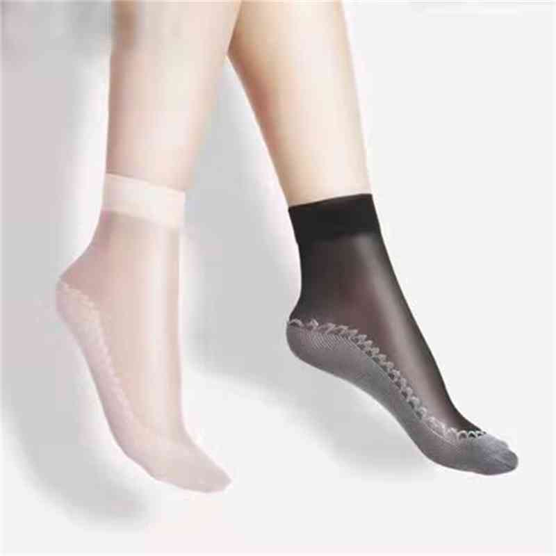 Spring and summer women's anti slip cotton bottom short silk stockings velvet sweat absorbing medium tube Clothing 60% off, Black
Spring and summer women's anti slip cotton bottom short silk stockings velvet sweat absorbing medium tube Clothing 60% off, Black