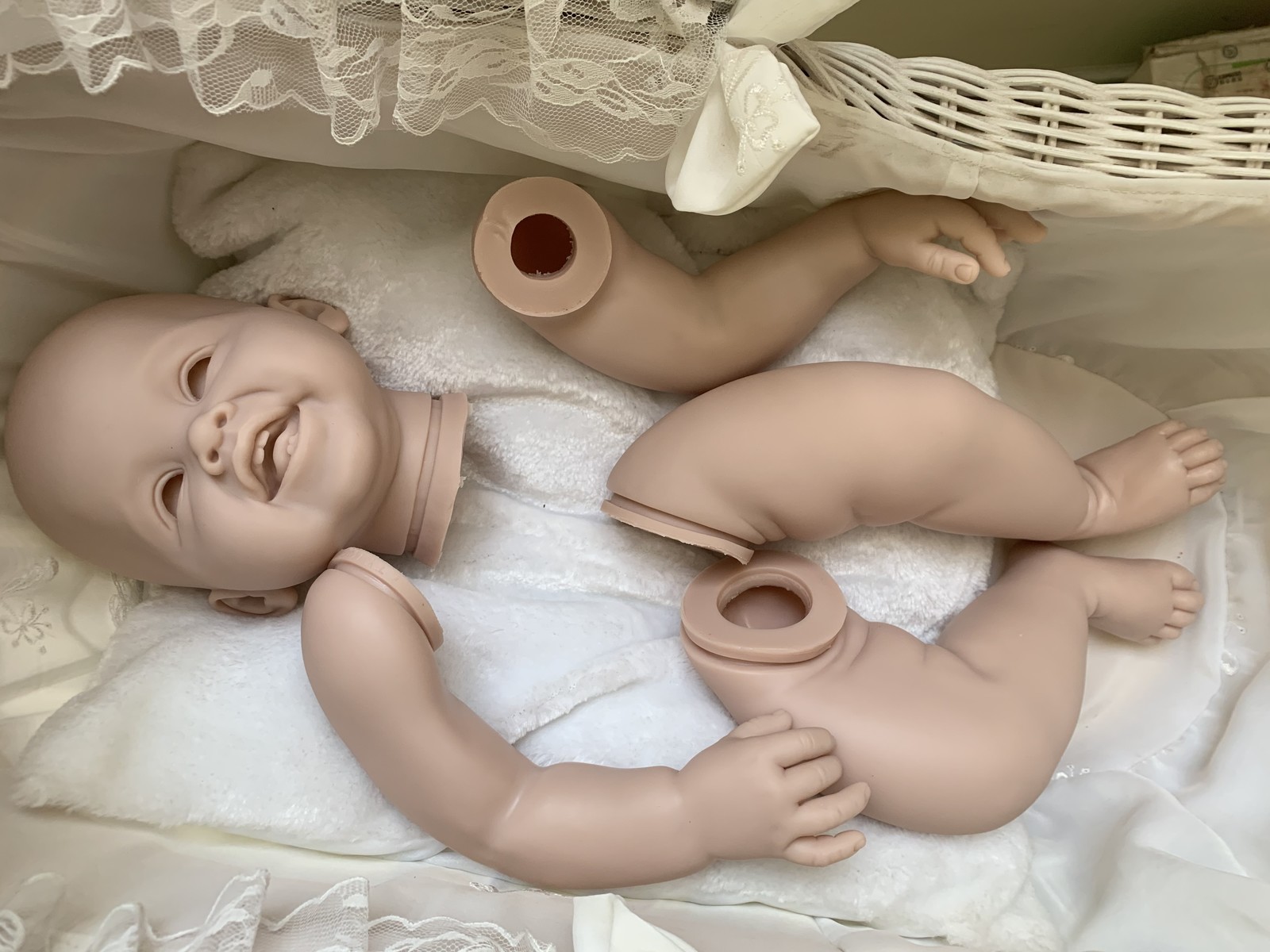 NPK 28inches Reborn supply reborn doll kit toddler girl DIY Toy soft real gentle touch vinyl kit doll parts LJ201031