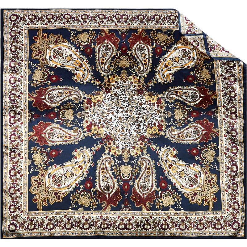 Fashion Silk Satin Neck Scarves For Women Square Shawls and Wraps Floral Print Kerchief Headband 90*90CM Hijab Scarf For Ladies
Fashion Silk Satin Neck Scarves For Women Square Shawls and Wraps Floral Print Kerchief Headband 90*90CM Hijab Scarf For Ladies