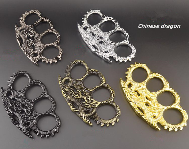 2021 Chinese Dragon Metal Iron Four-finger Hand Clasp Fist Clasp Defense Tiger Finger Tiger Knuckle Legal Self-defense Weapon Hand in Stock
2021 Chinese Dragon Metal Iron Four-finger Hand Clasp Fist Clasp Defense Tiger Finger Tiger Knuckle Legal Self-defense Weapon Hand in Stock