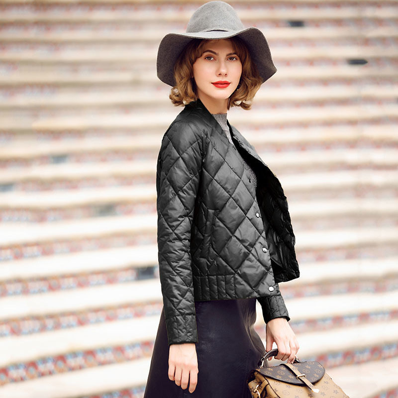 New Winter Ultra Light Down Coat White Duck Down Jacket Short Thin Autumn Slim Jacket Female Plus Size Outwear 201019