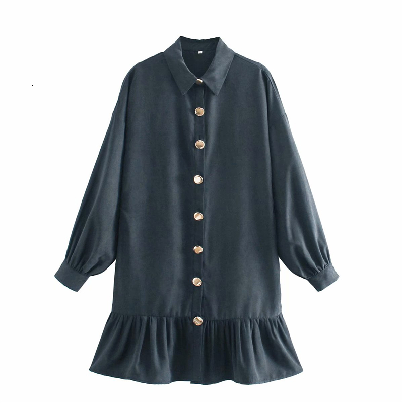 2021 New Streetwear Women Turn Down Collar Button Es Fashion Ladies Patchwork Pleated Vestidos Elegant Female Chic Shirt- 8o4q, Navy blue 
2021 New Streetwear Women Turn Down Collar Button Es Fashion Ladies Patchwork Pleated Vestidos Elegant Female Chic Shirt- 8o4q, Navy blue