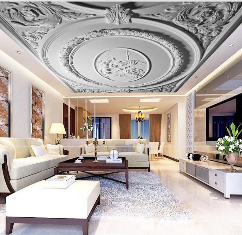 Custom White Plaster 3d Ceiling Wallpaper for Hall Living Room Hotel 3D Ceiling Murals European Wall paper Large Photo mural, 3d-material 2
Custom White Plaster 3d Ceiling Wallpaper for Hall Living Room Hotel 3D Ceiling Murals European Wall paper Large Photo mural, 3d-material 2