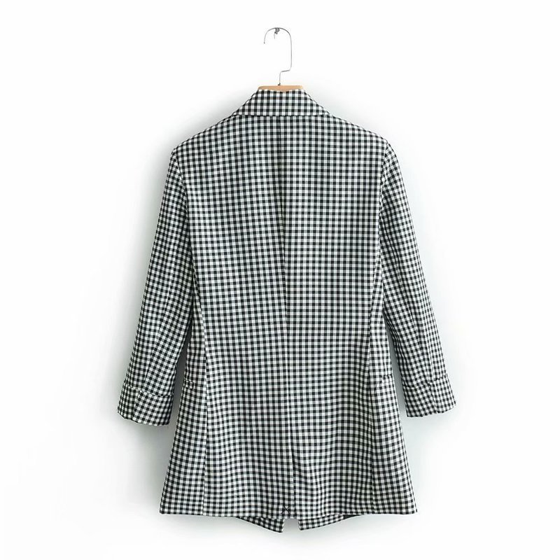New arrival XQ9-60-9031 European and American fashionable black and white checked suit jacket 201126