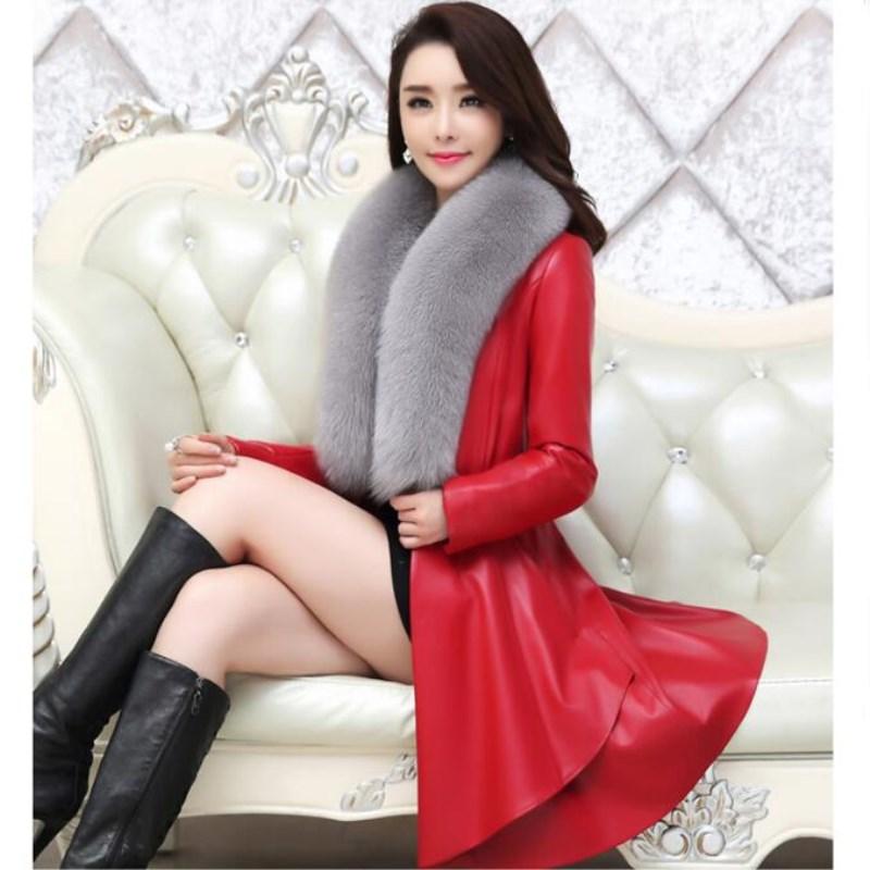 Noble Elegant Imitation Fur Collar Fashion Coat Women Clothing 2020 High Quality PU Leather Overcoat Medium Style Coats, Black gray
Noble Elegant Imitation Fur Collar Fashion Coat Women Clothing 2020 High Quality PU Leather Overcoat Medium Style Coats, Black gray