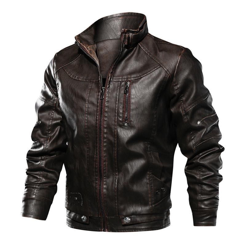 Black Leather Jacket Tactical Pu Jacket Men Stand Collar Faux Motorcycle Leather Male Jaqueta De Couro Dropshipping
Black Leather Jacket Tactical Pu Jacket Men Stand Collar Faux Motorcycle Leather Male Jaqueta De Couro Dropshipping
