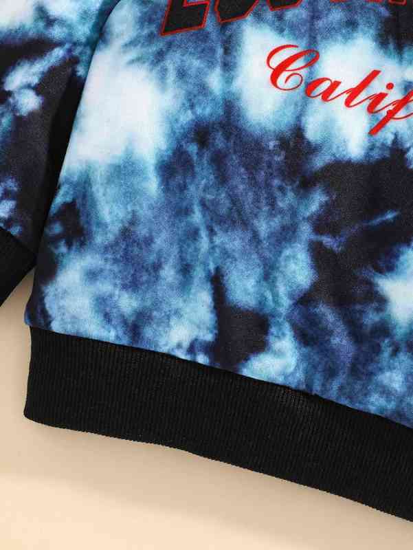 Baby Tie Dye Letter Graphic Pullover SHE