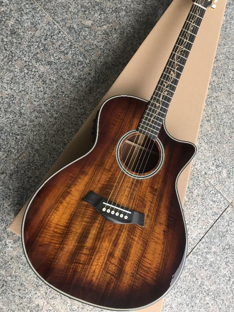 Custom wholesale 41 inch k24 koa solid acoustic electric guitar, ebony fingerboard, provide custom service 
Custom wholesale 41 inch k24 koa solid acoustic electric guitar, ebony fingerboard, provide custom service