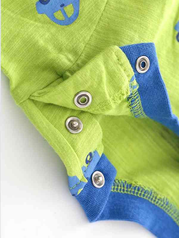 Baby Car Patched Contrast Neck Romper SHE