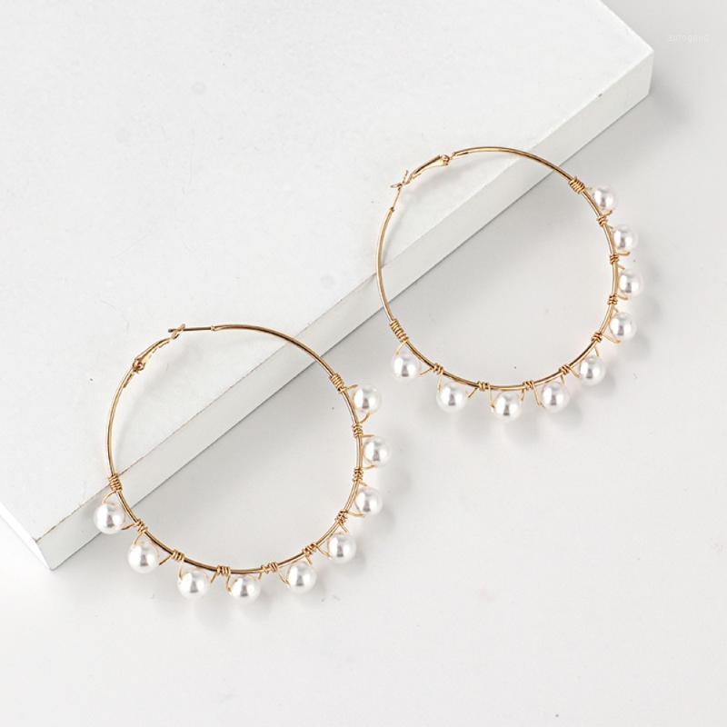 Hoop & Huggie Simple Plain Gold Color Metal Pearl Earrings Fashion Big Circle Hoops Statement For Women Gift Jewelry1
Hoop & Huggie Simple Plain Gold Color Metal Pearl Earrings Fashion Big Circle Hoops Statement For Women Gift Jewelry1