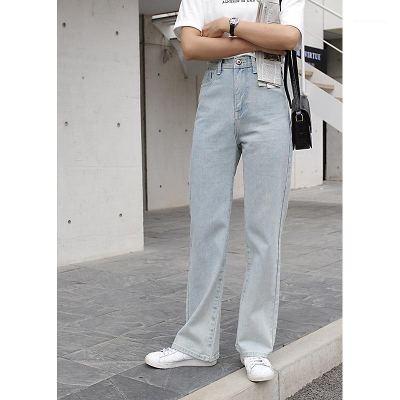 legs show high waist light blue loose wide-legged jeans han edition washing grinding white light blue long pants1, See chart 
legs show high waist light blue loose wide-legged jeans han edition washing grinding white light blue long pants1, See chart