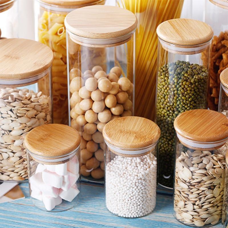 New Container Bamboo Lid High Borosilicate Sealed Glass Jar Kitchen Grain Sealed Fresh-keeping Box Storage Jar1
New Container Bamboo Lid High Borosilicate Sealed Glass Jar Kitchen Grain Sealed Fresh-keeping Box Storage Jar1