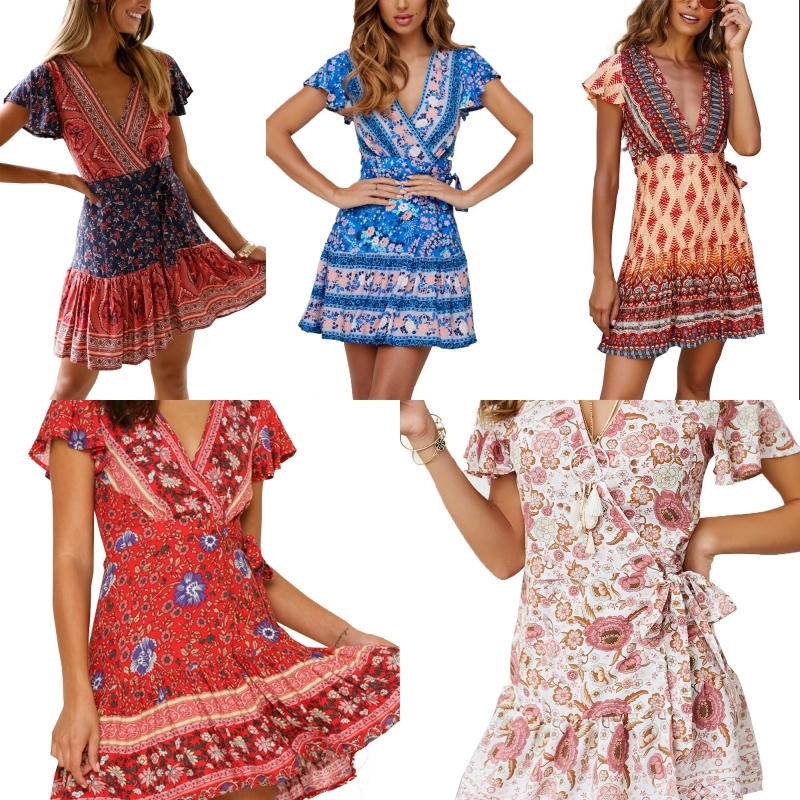 2021 Floral Female Midi Beach Sexy for Holiday Short Sleeve Loose Dress Party Femme Robe E8a1, Colorful blue
2021 Floral Female Midi Beach Sexy for Holiday Short Sleeve Loose Dress Party Femme Robe E8a1, Colorful blue