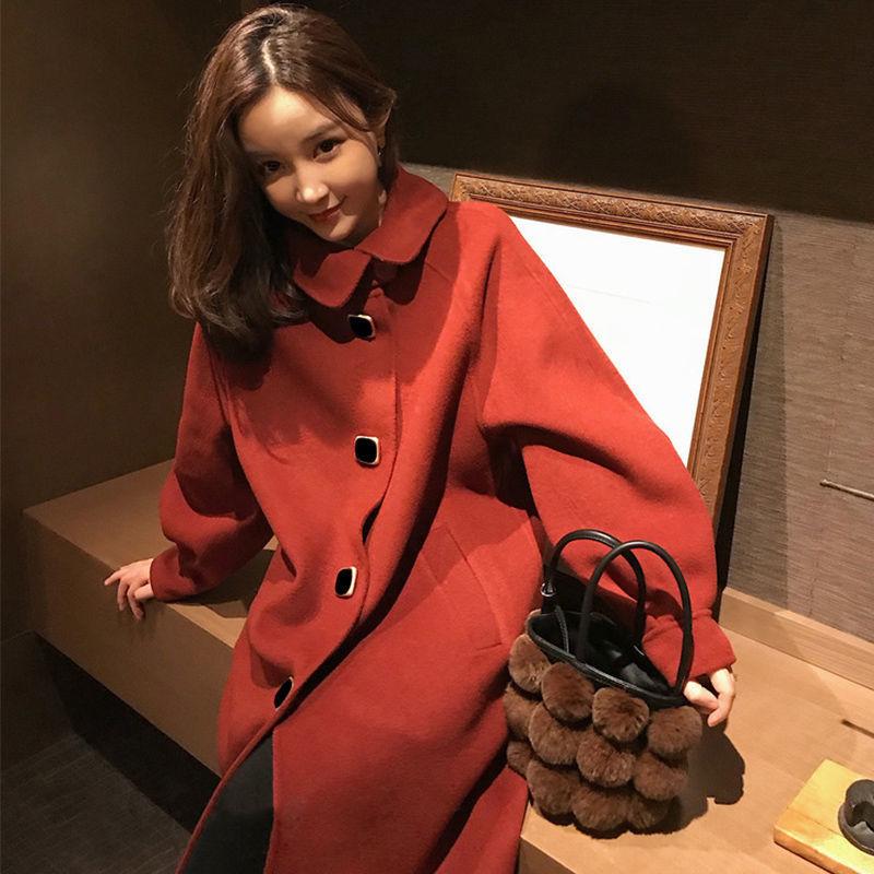 2021 New Women Winter Single Button Woollen Jacket Female Korean Solid Coat Ladies Fashion Loose Long Sleeve Wool Overcoat H22, Zhuan hong
2021 New Women Winter Single Button Woollen Jacket Female Korean Solid Coat Ladies Fashion Loose Long Sleeve Wool Overcoat H22, Zhuan hong