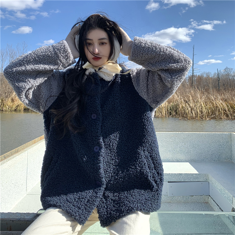 2021 New Autumn winter style Korean turn down collar wool warm coats and women's cotton jackets (c2955) 1E4T, Blue
2021 New Autumn winter style Korean turn down collar wool warm coats and women's cotton jackets (c2955) 1E4T, Blue