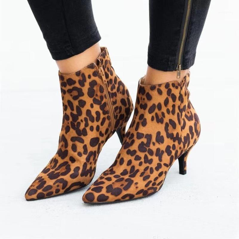 Leopard Boots Women Black Brown High Heels Platform Ankle Boots Snake Sexy Pointed Toe Autumn Winter Women Short Shoes T13931
Leopard Boots Women Black Brown High Heels Platform Ankle Boots Snake Sexy Pointed Toe Autumn Winter Women Short Shoes T13931